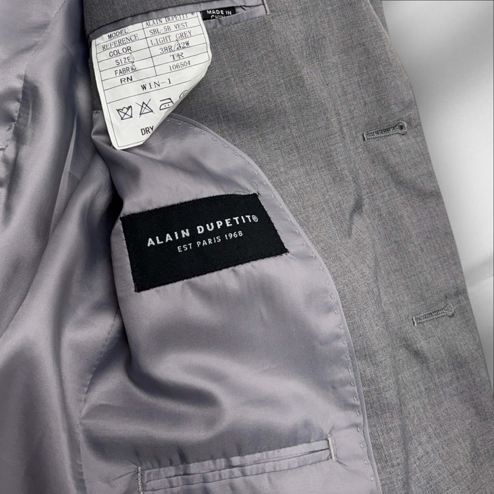 Alain Dupetit Men’s 38r Gray Sport Coat Blazer — image 5 of 6
